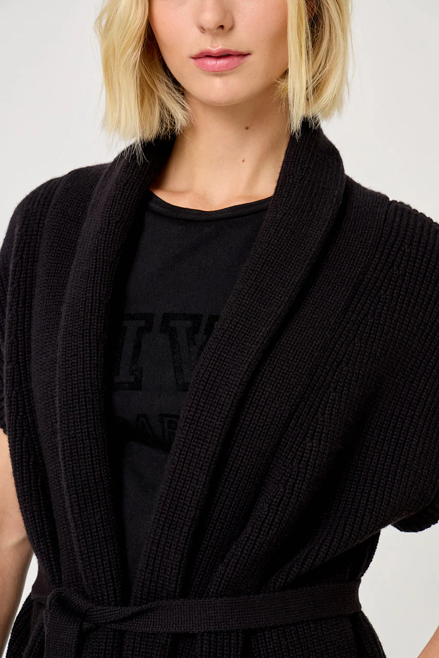 Gilet long cote perlee - Image 3