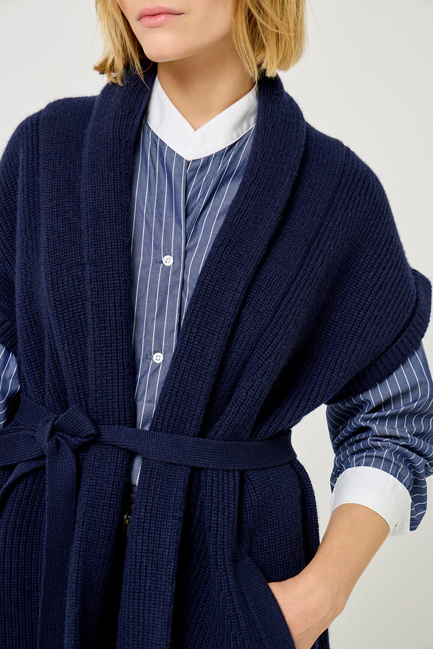 Gilet long cote perlee - Image 6