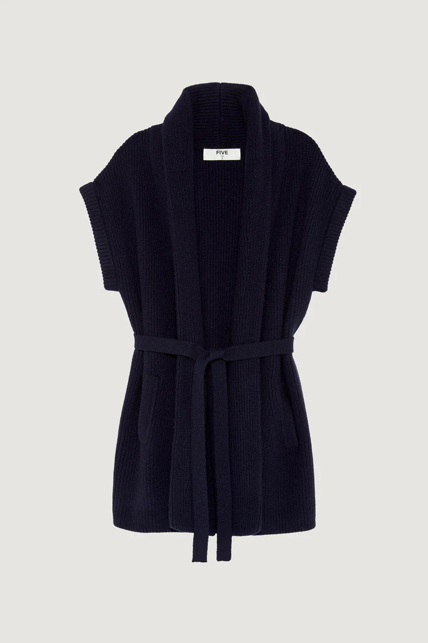 Gilet long cote perlee - Image 8