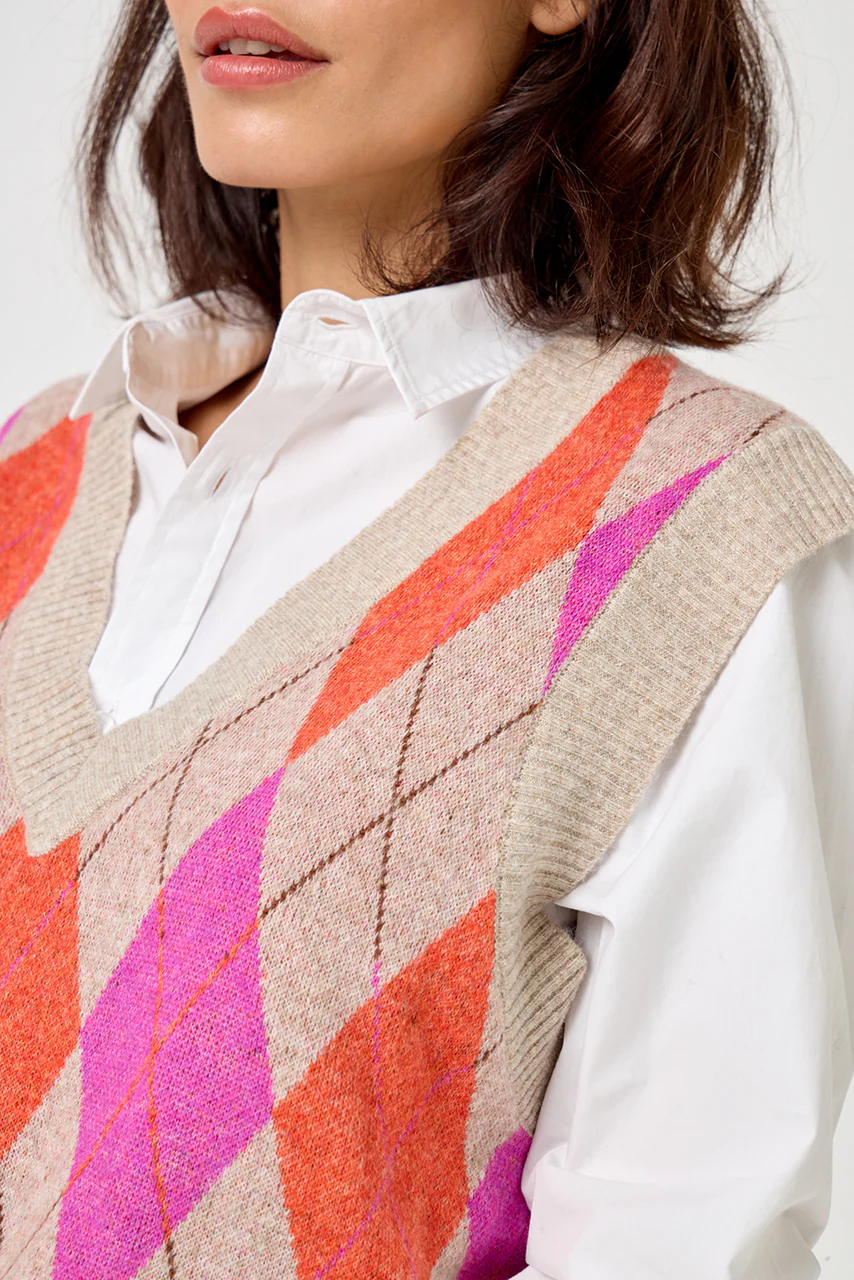 Pull Sans Manche Jacquard - Image 7