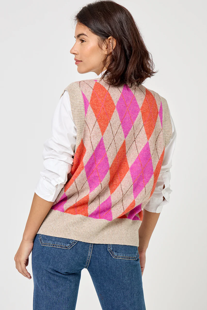 Pull Sans Manche Jacquard - Image 8