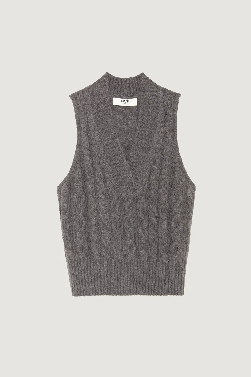 Pull Sans Manche Torsade - Image 3